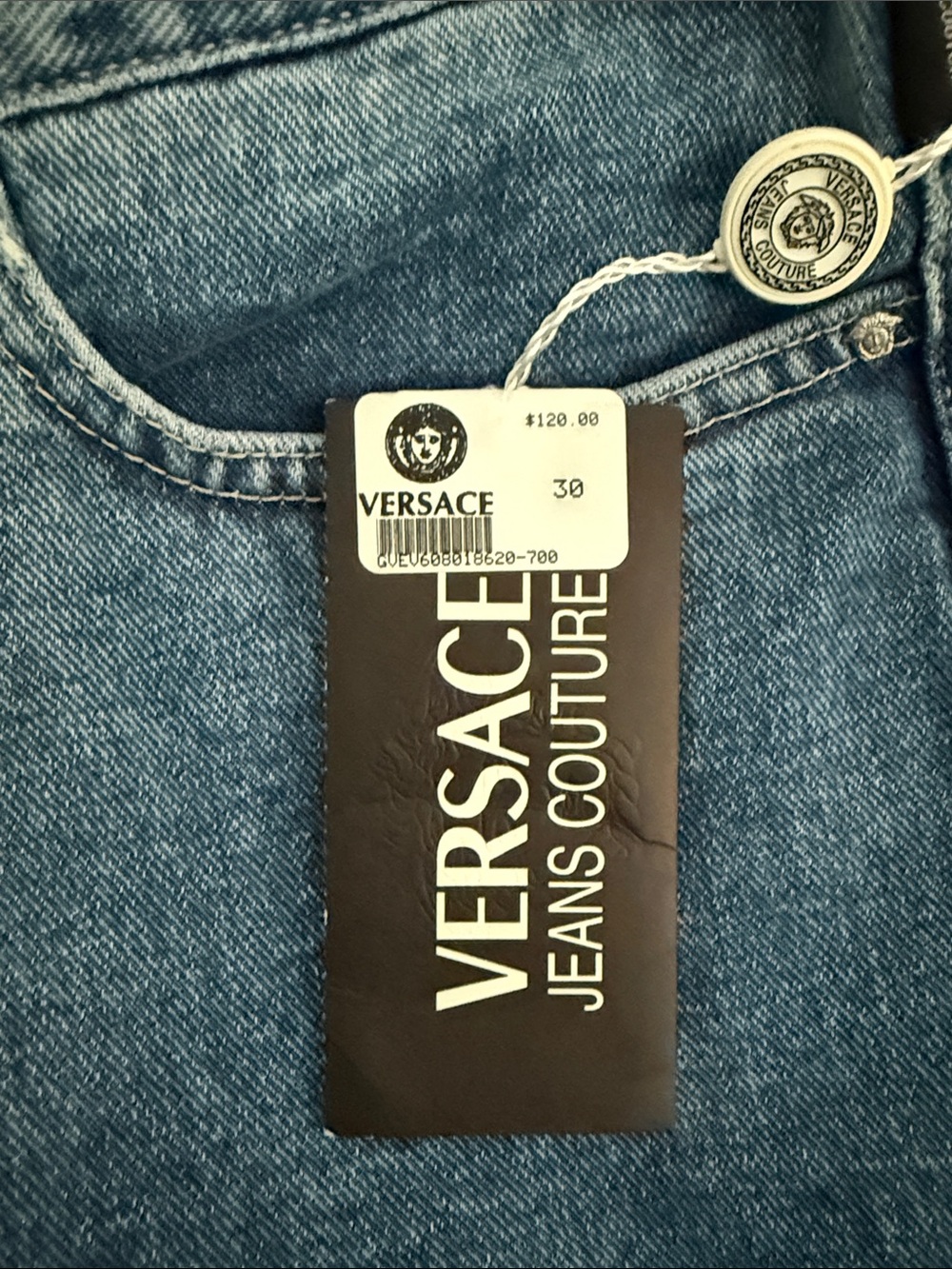 Women's Straight-Leg Mid Wash Jeans Versace Jeans Couture NWT Ittierre